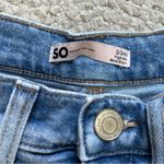 SO  High Rise Denim Mom Shorts Women Size 0 Summer Tomato Girl Photo 4