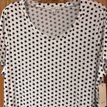 Sejour by Nordstrom White & Black Polka Dot Print Nina Sleep Shirt Plus Size 1X Photo 1