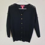 Catherine Malandrino CATHERINE BY CATHERINE MALADRINO Small Black Cardigan, Lace, Button-Down Sweater Photo 1