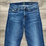 7 For All Mankind Cropped Boot Stretch Blue Jeans Frayed Hem Size 26 Photo 1