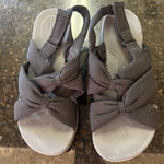 Clarks Cloudsteppers Black Arla Belle Strappy Bow Open Toe Sandals Women's 7.5 Photo 0