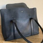 CUYANA Trapeze Large Satchel Black Pebbled Leather Top Handle‎ School Work Bag Photo 8