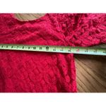 Love Note Love Notes Size M Red Lace Dress Bell Sleeves Oversized Zipper Classic Demure Photo 9