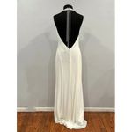 Mac Duggal New 25572 Beaded Halter Jersey Evening Gown white Dress 6 Photo 4