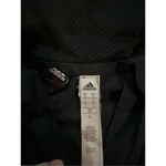Adidas women’s lightweight black basic zip up hooded jacket sz S Photo 3