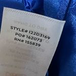 New Lulus Dream Royal Blue Satin Floral Jacquard Midi Wrap Dress Women’s Medium‎ Photo 6