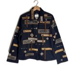 Yak Magik Jacket Womens Large Black Boho Embroidered Western Tassel Nepal Unique Photo 0