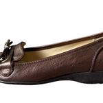 Etienne Aigner bronze metallic slip on loafers bow flats women's size 6 1/2M Photo 2