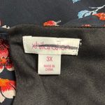 Xhilaration Xhiliration 3X Pink Blue Floral Cold Shoulder Ruffle Adj Strap Midi Dress Summer Photo 7