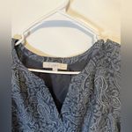 Loft  Women's Gray Paisley dress large petite Photo 5