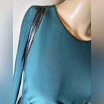 Lauren Ralph Lauren Ruched long sleeve Hunter green cocktail midi dress size 8 Photo 3