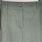 Chico's Chico’s Linen Blend Olive Green Cargo Ankle Pants Photo 2