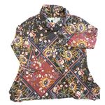 Premise  soft cozy floral patchwork flowy earth toned cowl neck boho tunic NWT 2X Photo 1