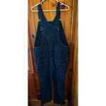 Carhartt  Denim‎ Overalls Womens L Relaxed Fit Workwear Utility Bib Blue Jeans Photo 1