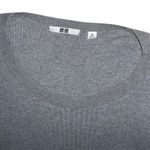 Unique spectrum Uniqlo women’s extra small gray long sleeve ribbed sweater mini dress Photo 5