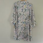 H&M Anna Glover x Cream Dress Floral Design Tunic Flowy Casual Formal Summer Photo 7