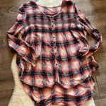Altar'd State Altar’d State Plaid Boho Babydoll Top Photo 0