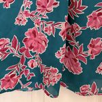 Entro Short Sleeve Silky Floral Blouse Photo 4