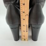 Jimmy Choo  Black Soft Leather Sophisticated Pull On Mid Calf Heel Boots 38.5 Photo 4