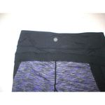 Athleta Womens Dark Purple Crop Pants Pilates Yoga Casual Large Space Dye Black Photo 1