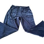 Leo & Nicole Velour Lounge Pants Navy Blue Petite Medium PM Soft Cozy Pockets Size undefined Photo 0