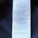 Madewell Embroidered Corduroy Button Back Peplum Top Sz S Navy Blue Square Neck Photo 7