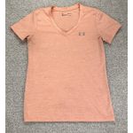 Under Armour Shirt Womens Small Orange Short Sleeve Heat Gear Loose Fit Photo 0