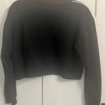 Tommy Hilfiger Sport Cropped Black Striped Sweatshirt Small Photo 3