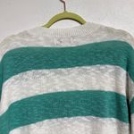 Beach Riot  Green Striped Ava Waterfall Oversized Sweater Sz S Photo 7