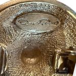 Oscar de la Renta  Vintage Goldtone Button Clip On Earrings Photo 3