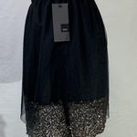 Mossimo Supply Co Mossimo A-line Black and Sequin Skirt Size X Small Photo 3