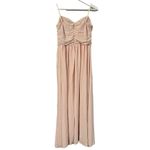 Lulu's Sz XL Maxi Dress Moonlight Serenade Strapless Peach Blush Chiffon Evening Pink Photo 3