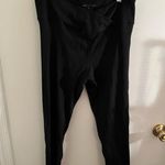 Aeropostale Ribbed Crossover High-Waisted Black Flare Leggings Photo 3