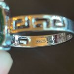 Green jade silver ring size 8.5 Photo 7