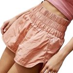 Free People  The Way Home Nylon Shorts Small Pink High Rise 2" Inseam Brief Lined Photo 0