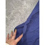 LL Bean Dress Dk Blue With Tie Waist‎ Size L Pockets Tie Waist Collar Size L Photo 2