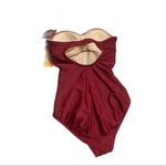 Kona Sol Swimwear, Small, Wine, Ruched, One piece Photo 1