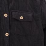 Love Tree Black Corduroy Shacket Jacket Womens Utility Minimalist Workwear Button Size L Photo 1