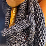 J.McLaughlin Women's Blue Knit V Neck Long Sleeve Sweater Top Tunic Photo 7