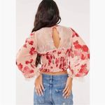 Free People  red and pink lace top Photo 4