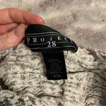 Project 28‎ Womens Small Top Ivory Floral Smocked Ruched Cottagecore Crop Top Red Photo 2