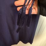 Diane Von Furstenberg Diane Von Furstenburg Navy 3/4 Sleeve Short Dress Front Ties Small H11 Photo 5