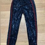 Abercrombie & Fitch  navy sequin joggers side stripe Photo 0