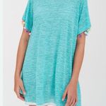 Pitusa Stephanie Gottlieb Teal Tunic Dress with colorful sleeves & trim Size undefined Photo 0