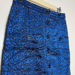 Banana Republic CLEARANCE! Blue Leopard Skirt Size 4 Like New Photo 2