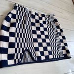 Urban Outfitters checkered mini skirt navy and white Photo 1