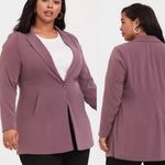 Torrid NWT Drape Front Blazer Dusty Purple Mauve Single Button Plus Size 1X Photo 1