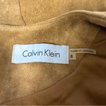 Calvin Klein  Dress Womens Size 8 Brown Sleeveless Faux Suede Sheath Lined Office Photo 3