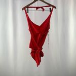 ONIA NWT ‎ Elena Halter One Piece Swimsuit in Red Rock Size Small Photo 2