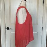BCBGMAXAZRIA  Pink Coral‎ Sleeveless Top Draped Back Tank Blouse Size M Photo 3